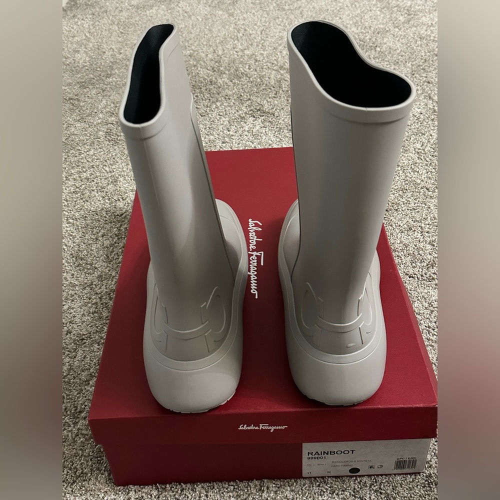 Salvatore Ferragamo Light Gray Boots